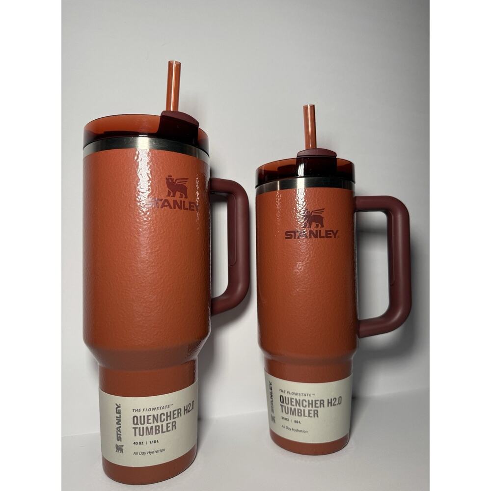 Stanley Limited Edition HAMMERTONE CLAY 40oz/30oz Quencher Tumbler Set BNWT